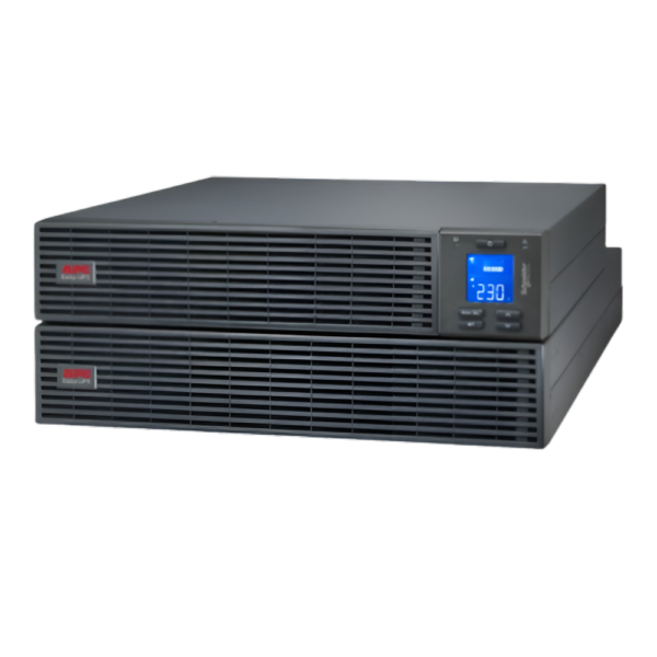 APC Easy UPS On-Line, 3kVA/2400W, Rackmount 2U, 230V, 4x India + 1x Hard wire 3-wire(1P+N+E) outlets, Intelligent Card Slot, LCD, W/O rail kit